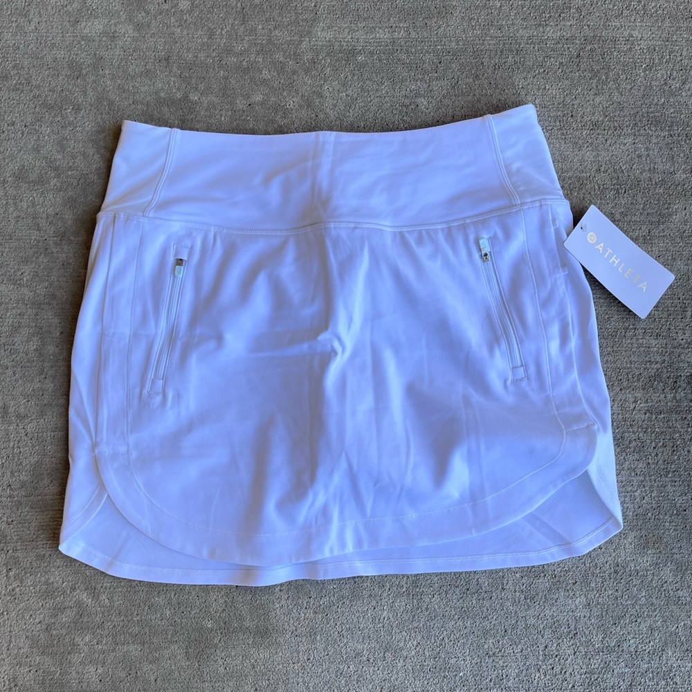 Athleta fairway golf skirt 16” athletic skort white NWT